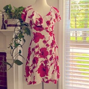 Free People Floral Print Wrap Dress